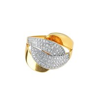 Anello da donna in oro giallo con zirconi – 5.25 g – Misura 15 – Idee Preziose dal 1987 - IP.AK18G/24